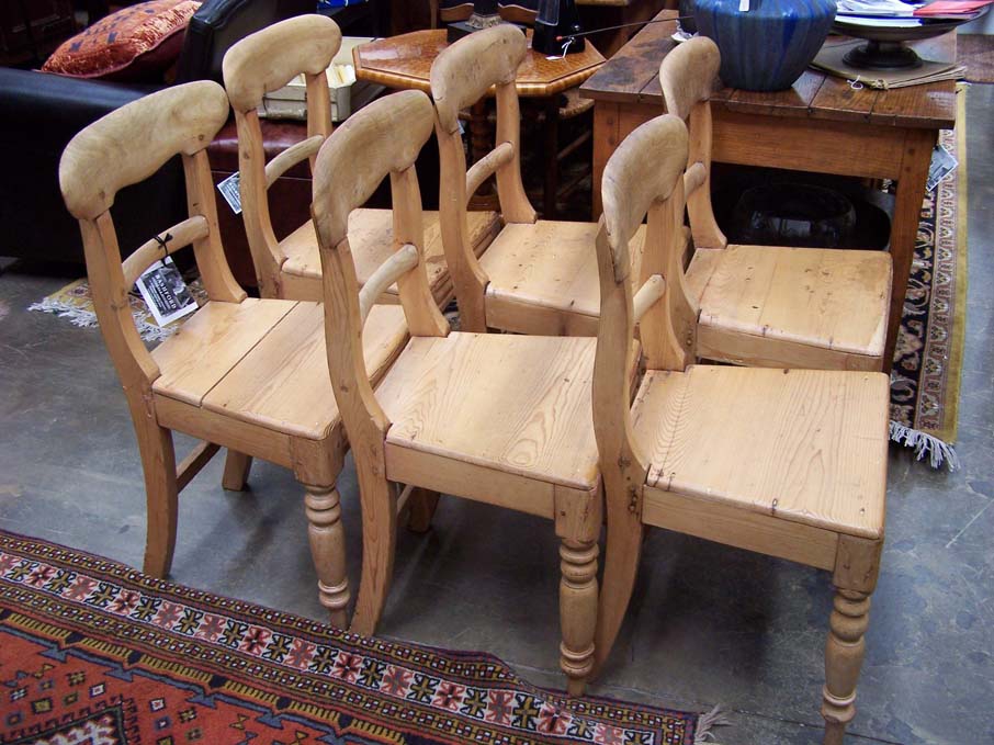 Image of Set of 6 Victorian Elm Chairs