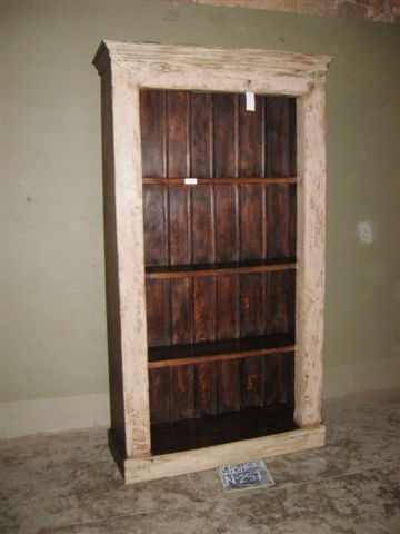 Image of Bookcase old teak door frame converted