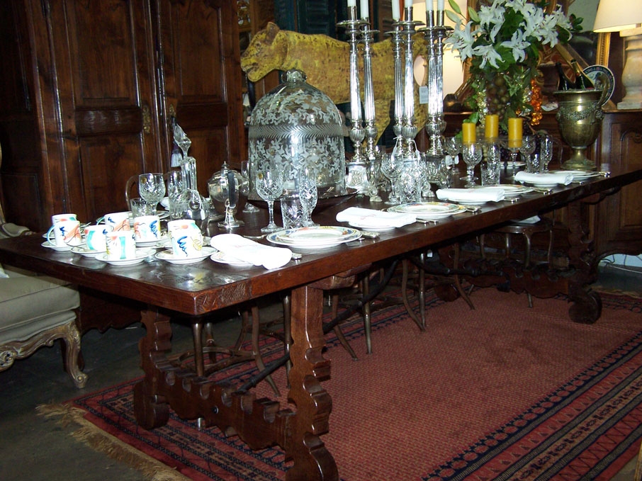 Image of Spanish Oak & Iron Dining table