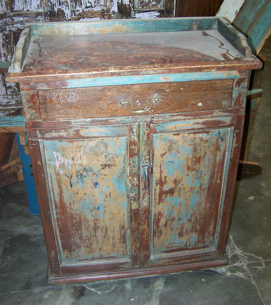 Image of Antique small buffet one drawer & 2 drawers
