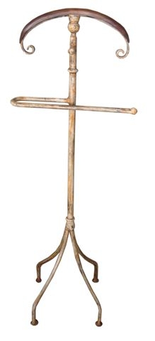 Image of Valet stand in wood & metal