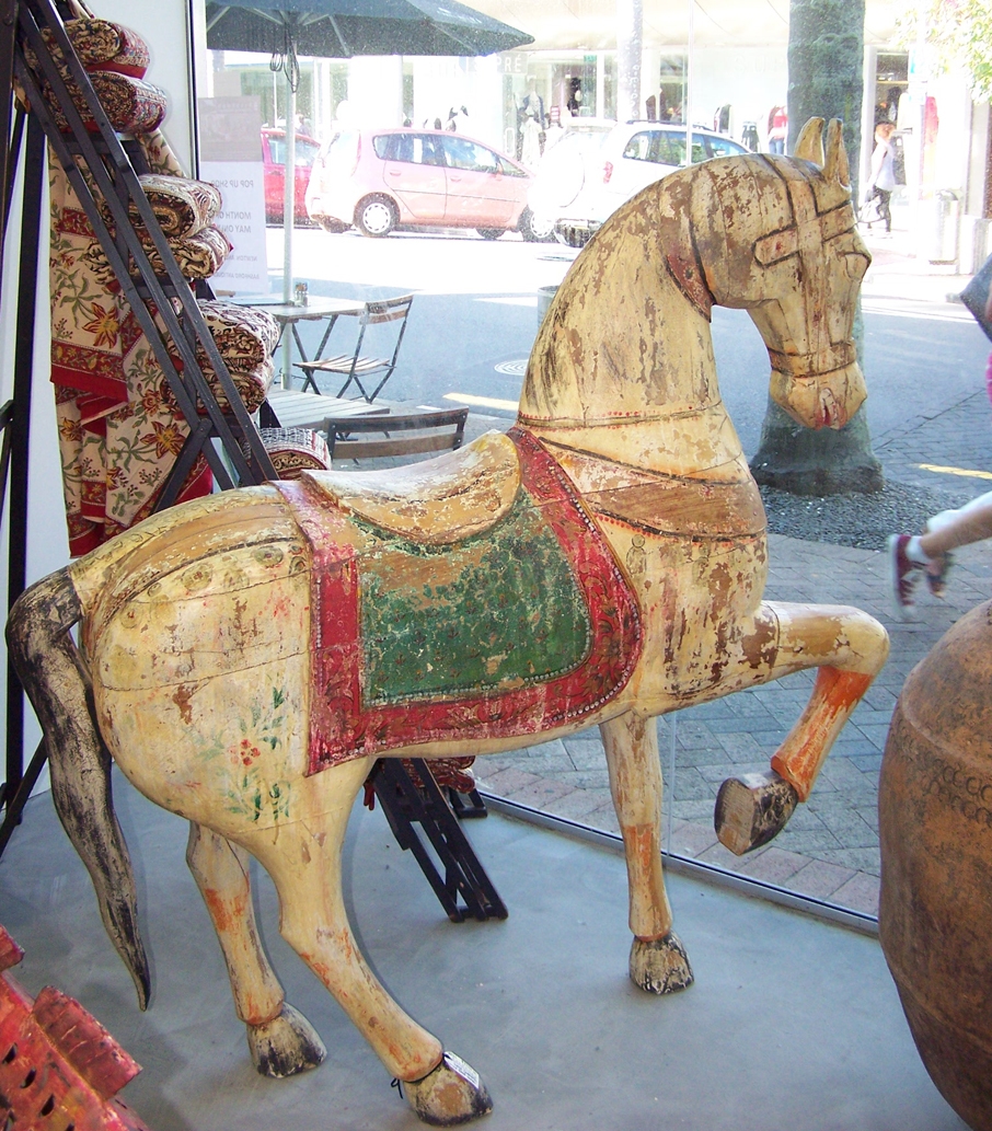 Image of Horse parade horse wooden sculpture
