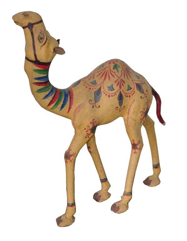 Image of Camel sculpture of papier mache & hessian