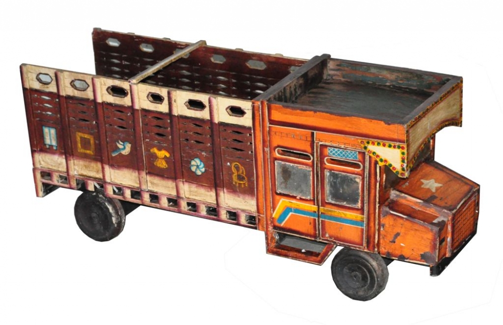 Image of Toy wooden transport truck