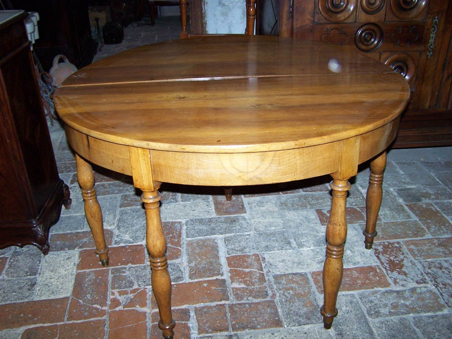 Image of French Cherry wood demi-lune  fold over table