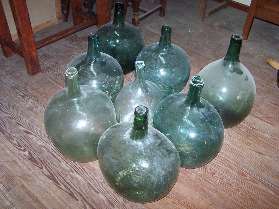 Image of Old Wine Carboys from Spain