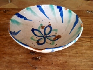 Image of Spanish antique Grenada pottery bowl