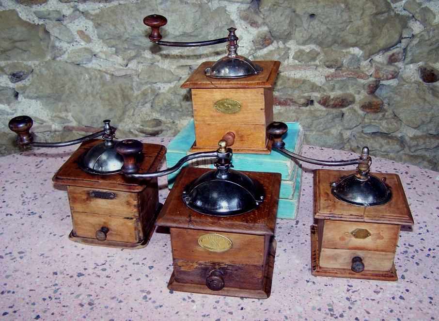 Image of French 19th century coffee and spice grinders