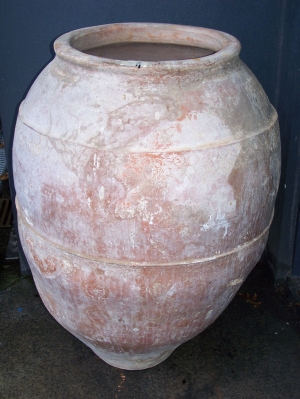 Image of Spanish antique terracotta wine pot