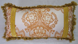 Image of Vintage vestment fabric cushion