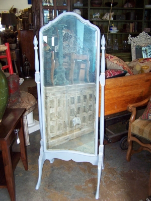 Image of Cheval mirror with paint finish