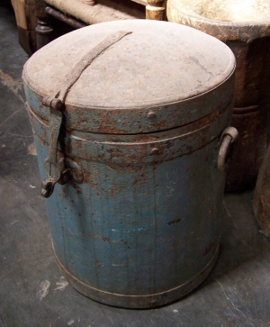Image of Metal industrial lidded drum