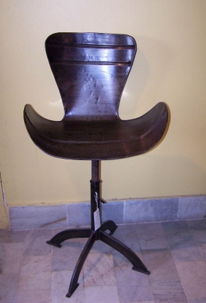 Image of Arne Jacobsen style metal bar chair adjustable