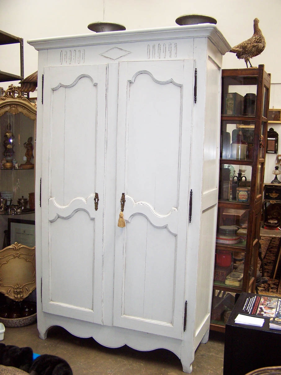 Image of French Armoire 19th Century C1850 painted