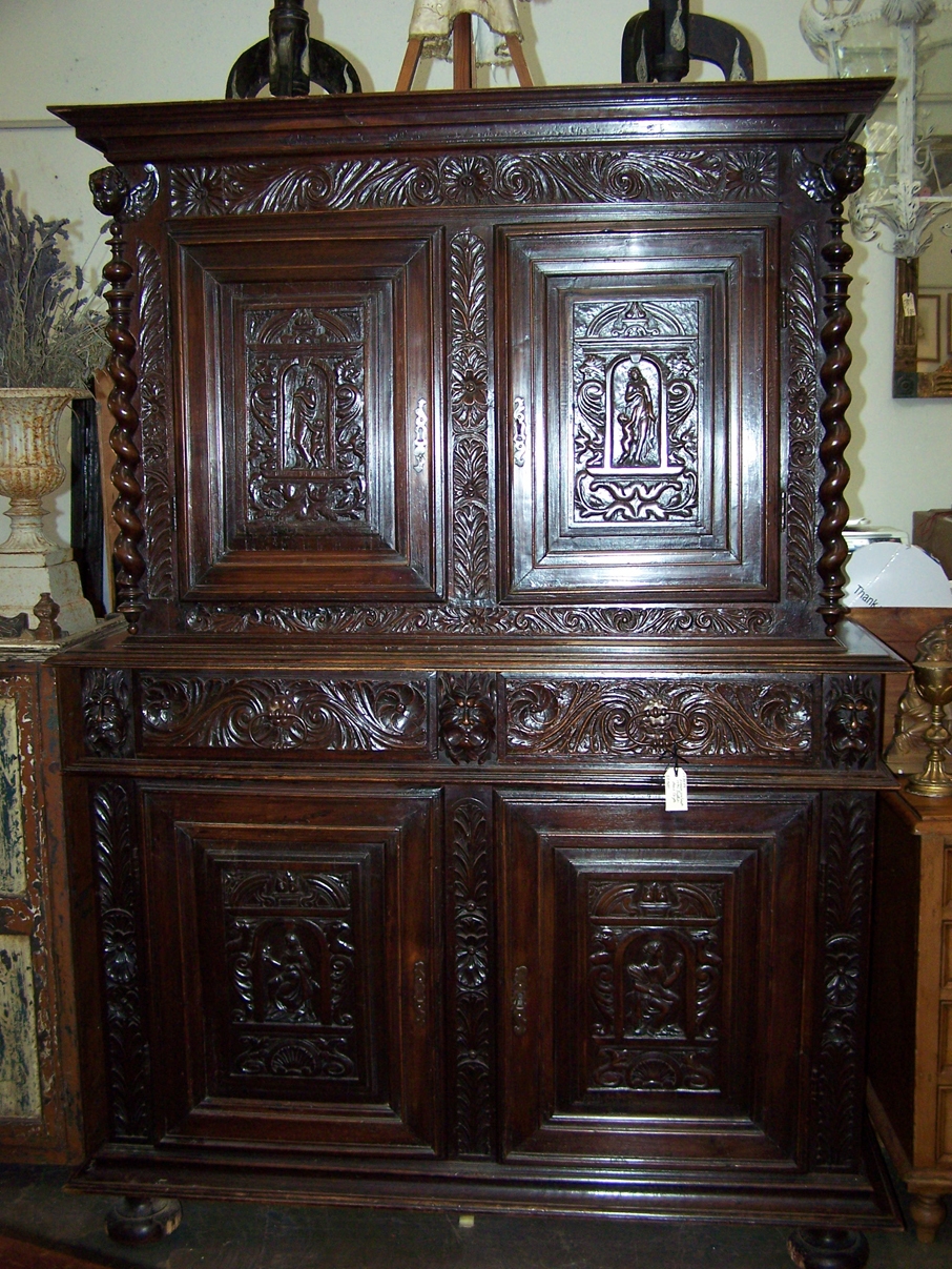 Image of French Walnut Buffet deux Corp 17th Century