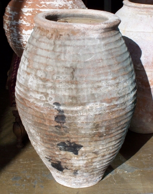 Image of Spanish antique ridged pot