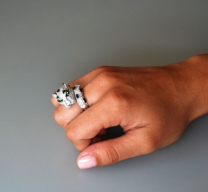 Image of Diamond & Gold Leopard Ring.